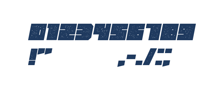 Russiano Grunged Italic Other Characters