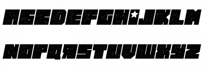 Russiano Grunged Italic 字体 大写