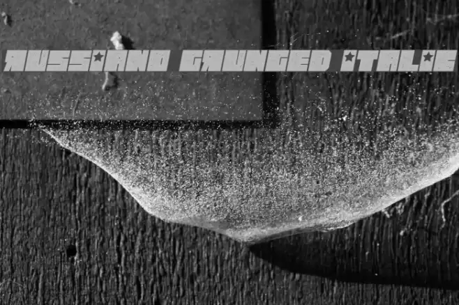 Russiano Grunged Italic Font examples