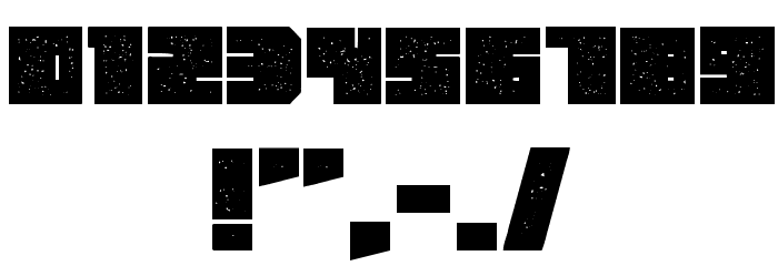 Russiano Grunged Regular Font OTHER CHARS