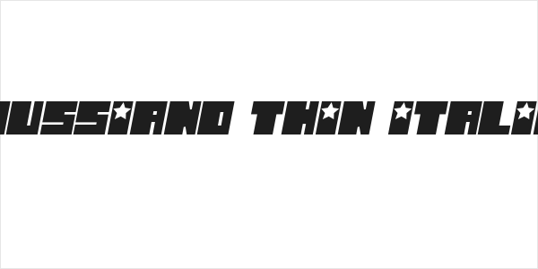 Russiano Thin Italic Logo