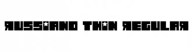 Russiano Thin Regular  Frei Schriftart Herunterladen