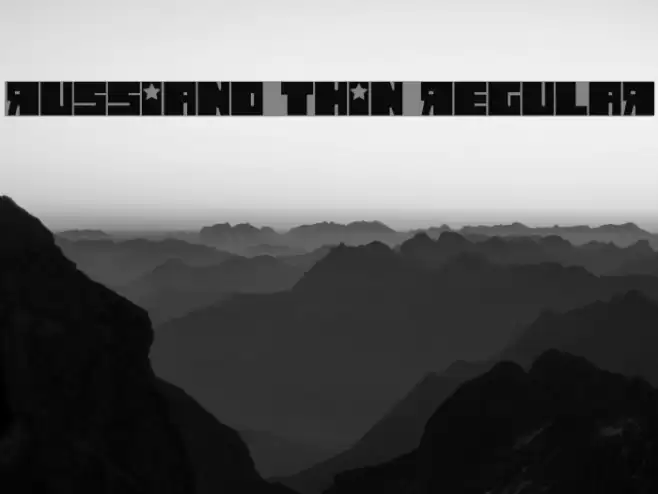 Russiano Thin Regular Font examples