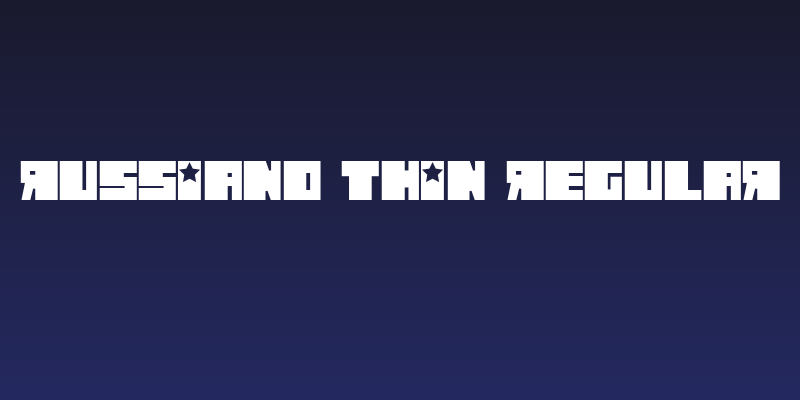 Russiano Thin Regular Social Header