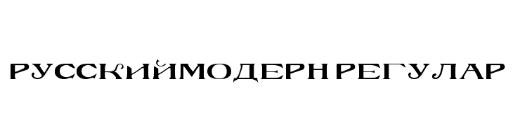 RusskijModern Regular Font