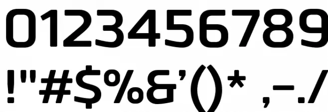 RussoSansBold Font OTHER CHARS