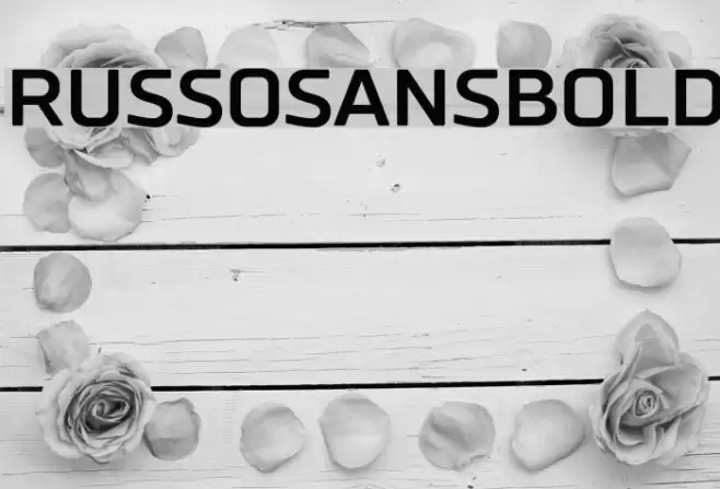 RussoSansBold Font examples