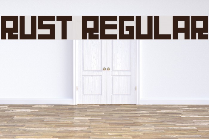 Rust Regular Font examples