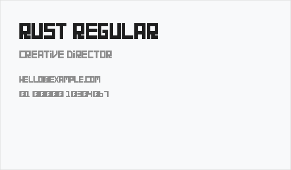 Rust Regular Business Card