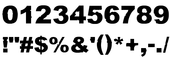 Rust never sleeps Font OTHER CHARS
