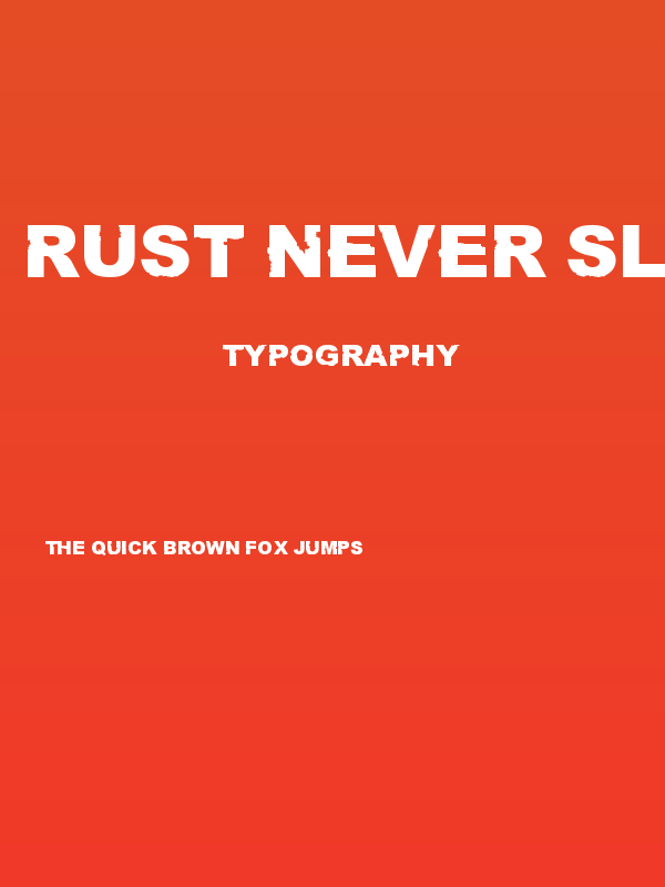 Rust never sleeps Poster