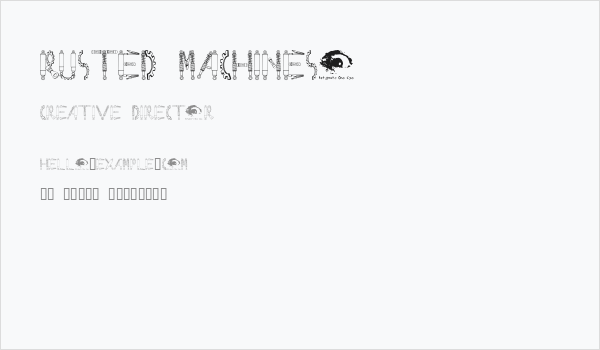 Rusted MachineSW Business Card