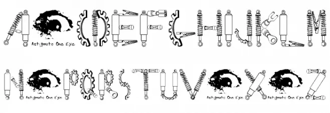Rusted MachineSW خط أحرف صغيرة
