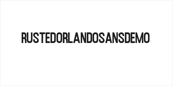RustedOrlandoSansDemo Logo