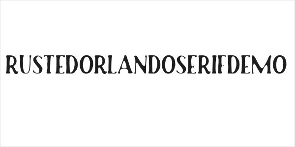 RustedOrlandoSerifDemo Logo