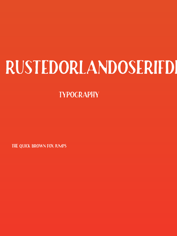 RustedOrlandoSerifDemo Poster