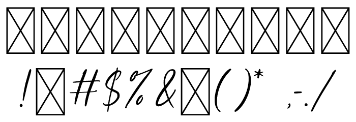 RustgiaDemoRegular Font OTHER CHARS