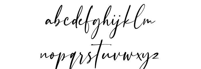 RustgiaDemoRegular Font LOWERCASE