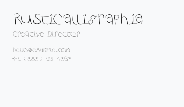 RustiCalligraphia Business Card
