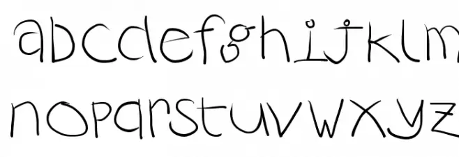 RustiCalligraphia Schriftart Kleinbuchstaben