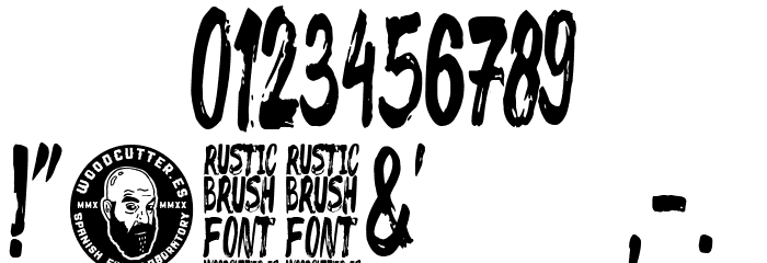 Rustic Brush Font OTHER CHARS