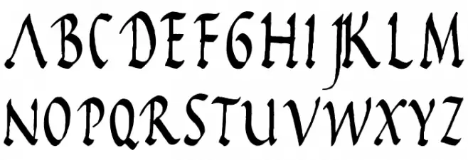 Rustic Capitals フォント 大文字