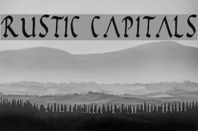 Rustic Capitals Polices examples
