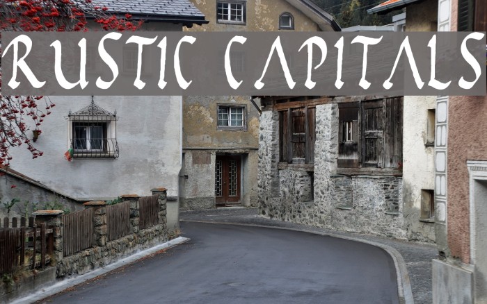Rustic Capitals Font examples