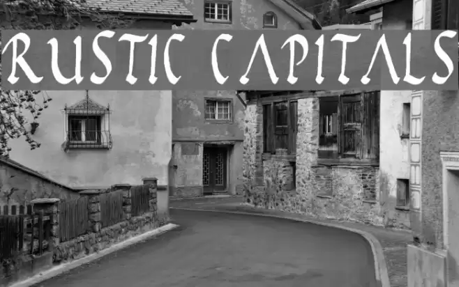 Rustic Capitals Polices examples