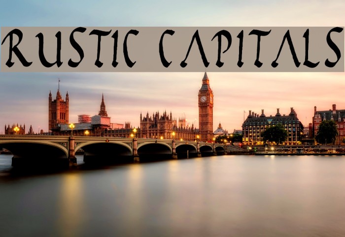 Rustic Capitals Font examples