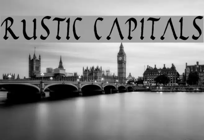 Rustic Capitals Polices examples