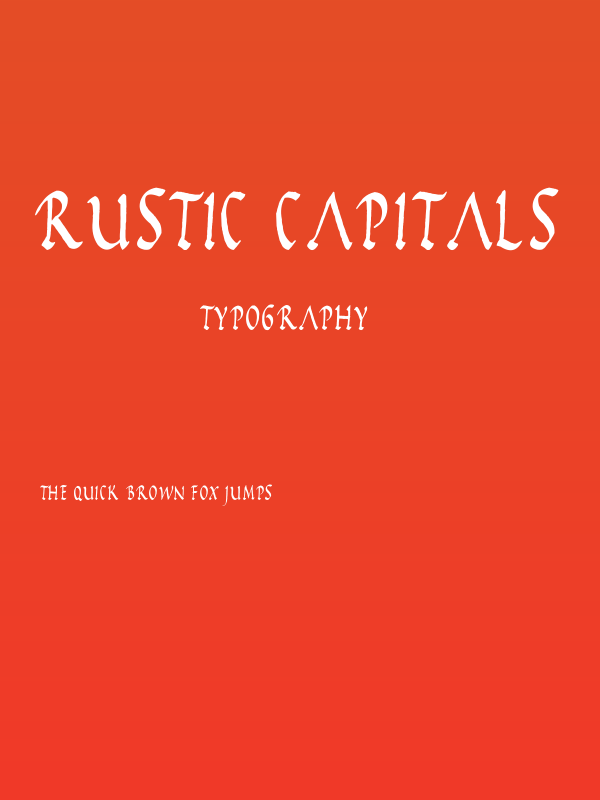 Rustic Capitals Poster