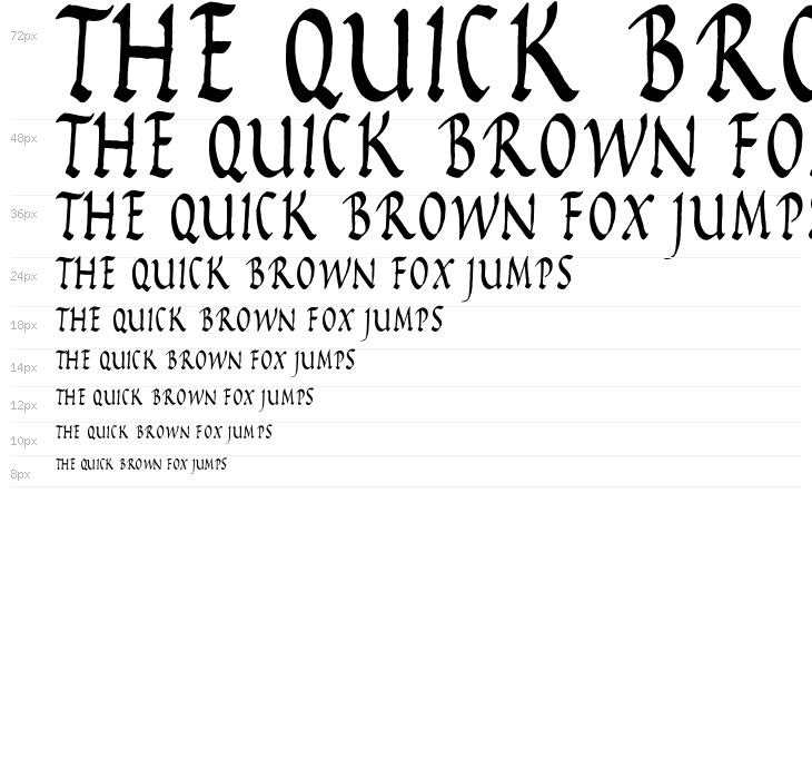 Rustic Capitals Waterfall