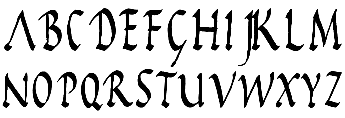 Rustic Capitals Font LOWERCASE
