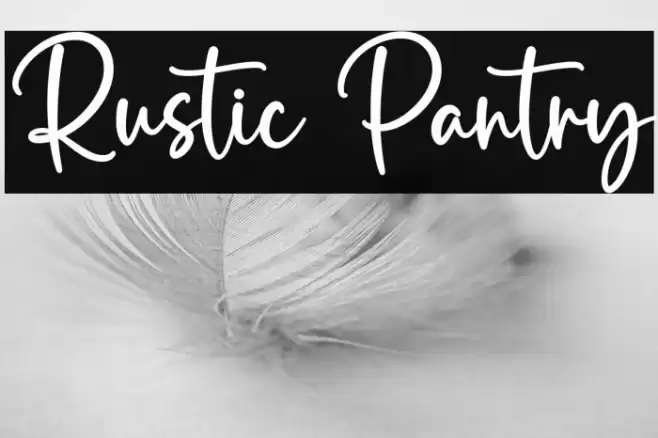 Rustic Pantry Font examples