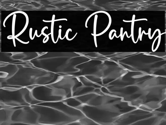 Rustic Pantry Font examples
