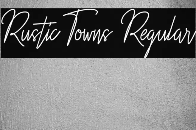 Rustic Towns Regular Font examples