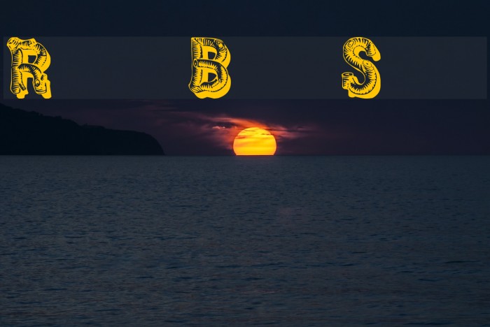 RusticBlackShadow Font examples