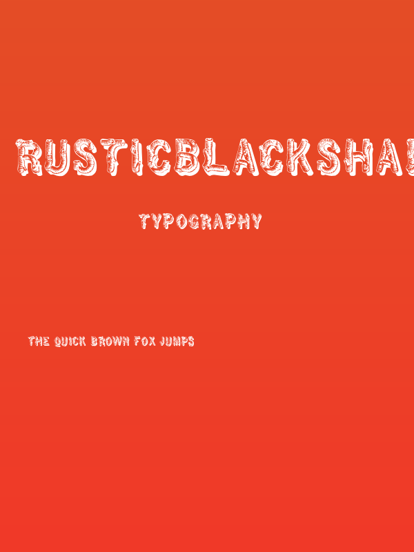 RusticBlackShadow Poster