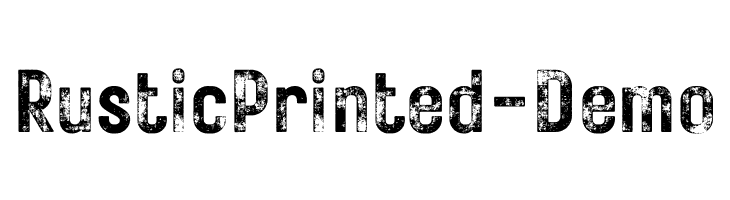 RusticPrinted-Demo  Скачать бесплатные шрифты