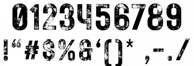 RusticPrinted-Demo Font OTHER CHARS