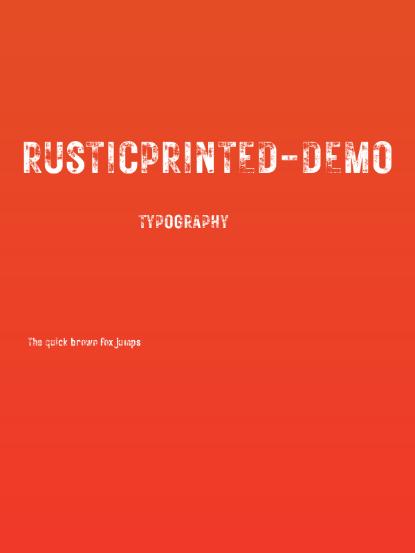 RusticPrinted-Demo Poster