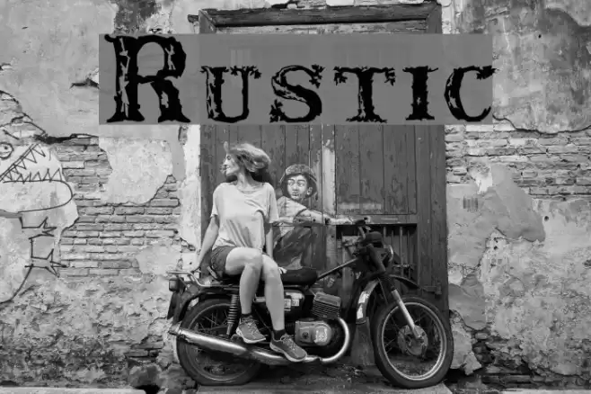 Rustic Font examples