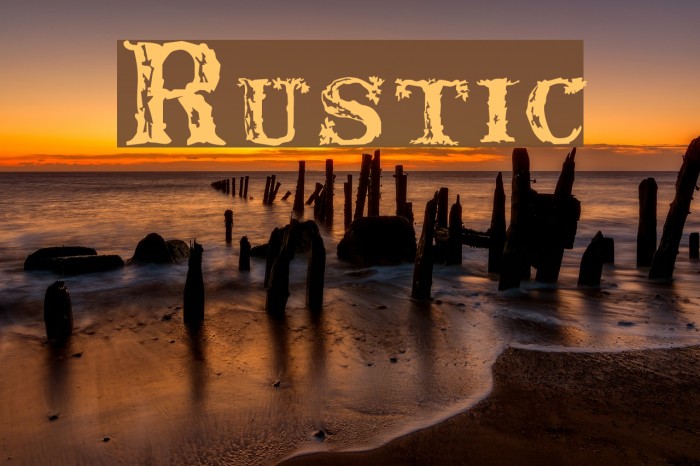 Rustic Font examples
