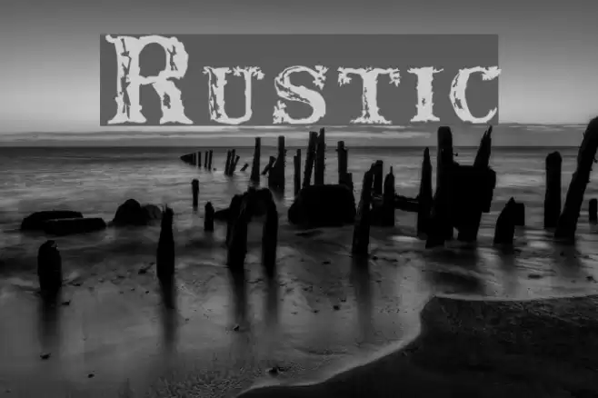 Rustic Font examples