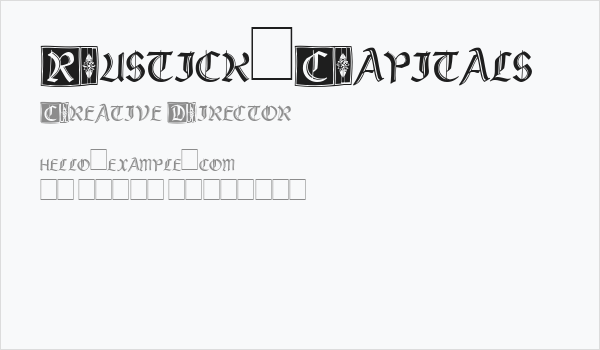 Rustick_Capitals Business Card