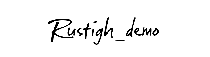 Rustigh_demo  नि: शुल्क फ़ॉन्ट्स डाउनलोड