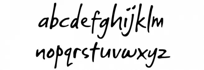 Rustigh_demo Schriftart Kleinbuchstaben
