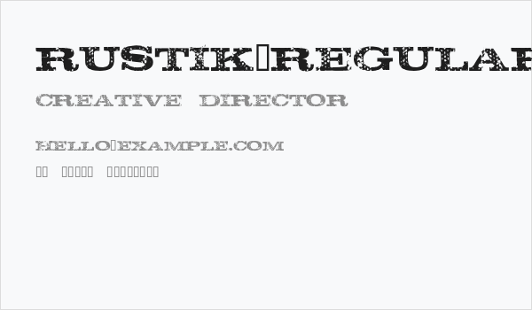 Rustik-Regular Business Card