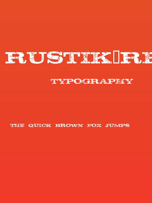 Rustik-Regular Poster